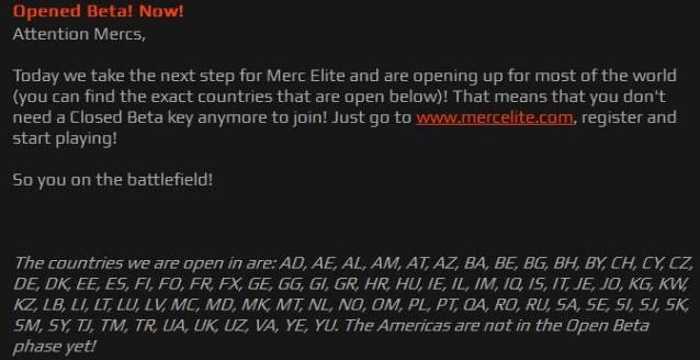 merc elite open beta