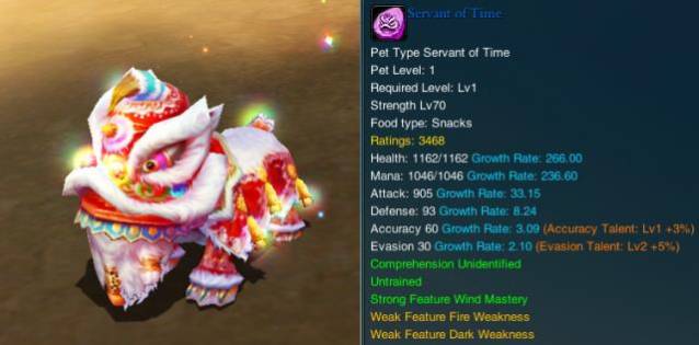 Forsaken World Servant of time pet image